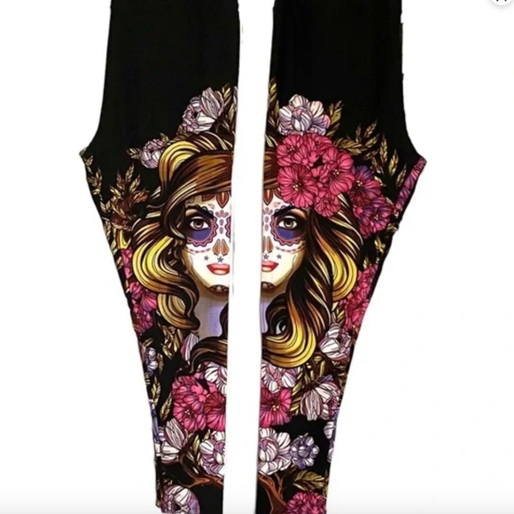 Day of the Dead Leggings TC2 - Picture 2 of 15